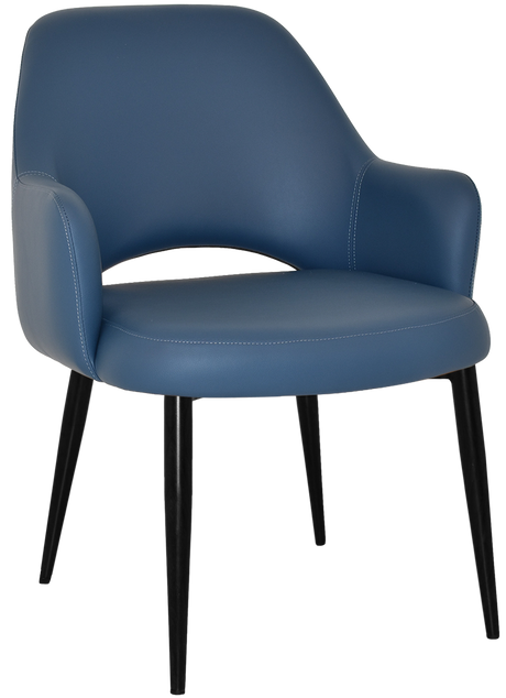 EZ Albury Black Metal Leg Upholstered Hospitality XL Armchair
