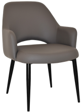 EZ Albury Black Metal Leg Upholstered Hospitality XL Armchair