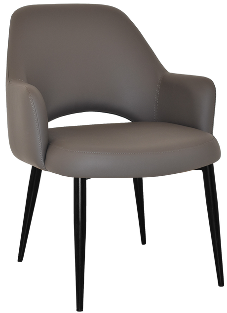EZ Albury Black Metal Leg Upholstered Hospitality XL Armchair