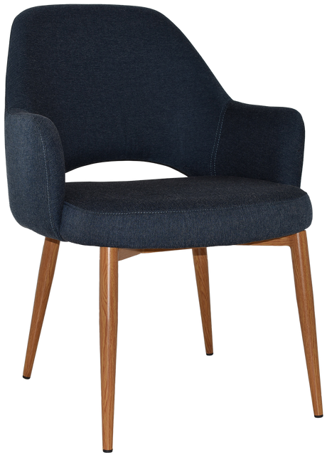 EZ Albury Oak Colour Metal Leg Upholstered Hospitality XL Armchair