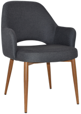 EZ Albury Oak Colour Metal Leg Upholstered Hospitality XL Armchair