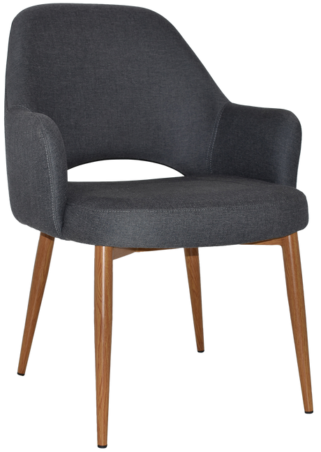 EZ Albury Oak Colour Metal Leg Upholstered Hospitality XL Armchair