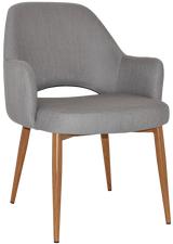 EZ Albury Oak Colour Metal Leg Upholstered Hospitality XL Armchair