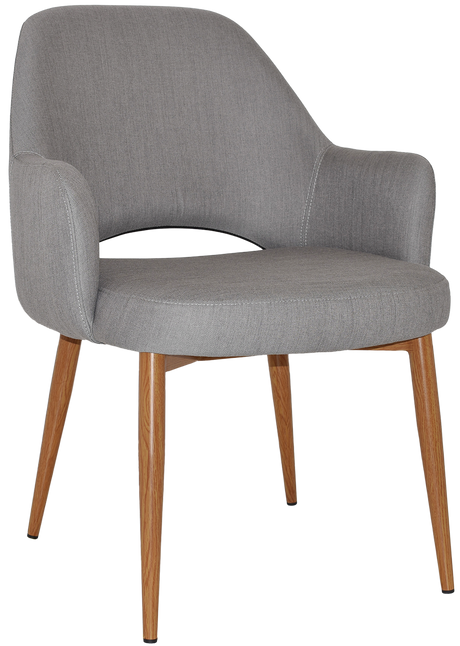 EZ Albury Oak Colour Metal Leg Upholstered Hospitality XL Armchair