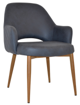EZ Albury Oak Colour Metal Leg Upholstered Hospitality XL Armchair