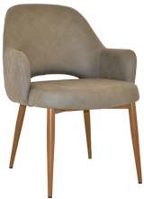 EZ Albury Oak Colour Metal Leg Upholstered Hospitality XL Armchair