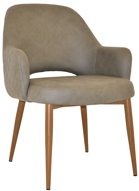 EZ Albury Oak Colour Metal Leg Upholstered Hospitality XL Armchair