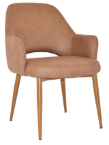 EZ Albury Oak Colour Metal Leg Upholstered Hospitality XL Armchair