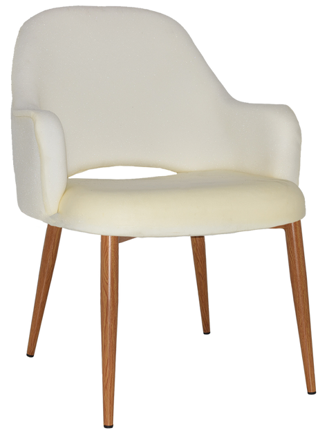 EZ Albury Oak Colour Metal Leg Upholstered Hospitality XL Armchair