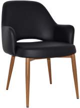 EZ Albury Oak Colour Metal Leg Upholstered Hospitality XL Armchair