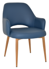 EZ Albury Oak Colour Metal Leg Upholstered Hospitality XL Armchair