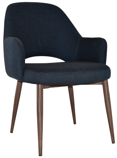 EZ Albury Walnut Colour Metal Leg Upholstered Hospitality XL Armchair