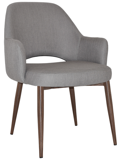EZ Albury Walnut Colour Metal Leg Upholstered Hospitality XL Armchair