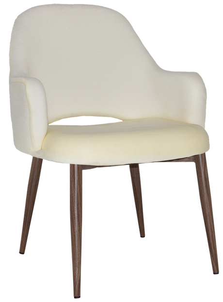 EZ Albury Walnut Colour Metal Leg Upholstered Hospitality XL Armchair