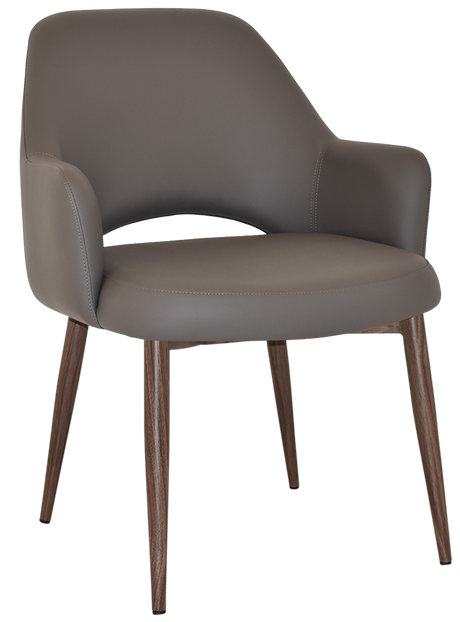 EZ Albury Walnut Colour Metal Leg Upholstered Hospitality XL Armchair
