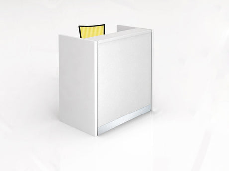 GP Kent Modular Reception Counter in High Gross White Finish Style A