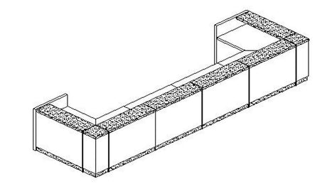 GP Kent Modular Reception Counter In High Gross White Finish Style E