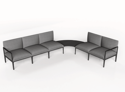 DD Kinetic Floating Curved Coffee Table for Kinetic Breakout Seating