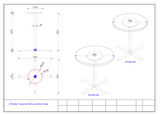 RL Kolo Metal Leg Round Coffee Table
