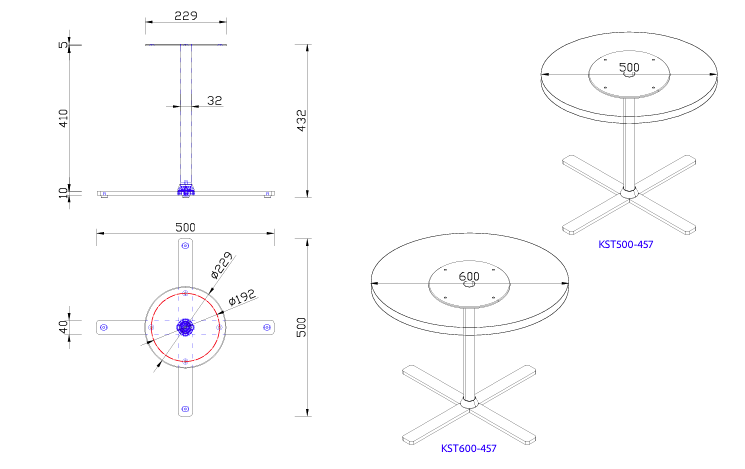 RL Kolo Metal Coffee Table Base