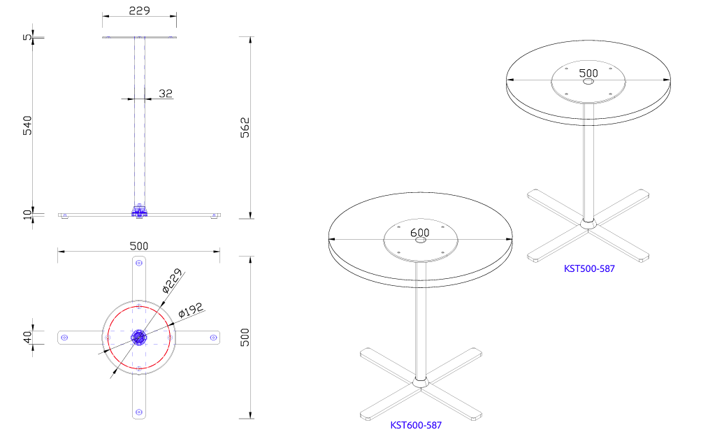 RL Kolo Metal Side Table Base