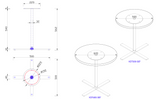 RL Kolo Metal Side Table Base