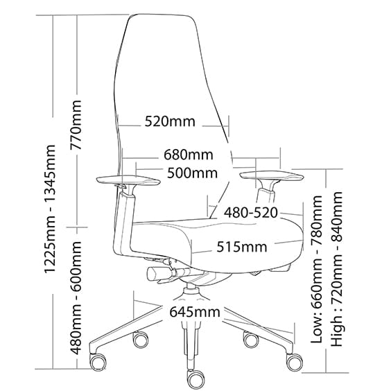 ST Kombo High Back Ergonomic Executive Chair
