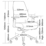 ST Kombo Medium Back Ergonomic Executive Chair