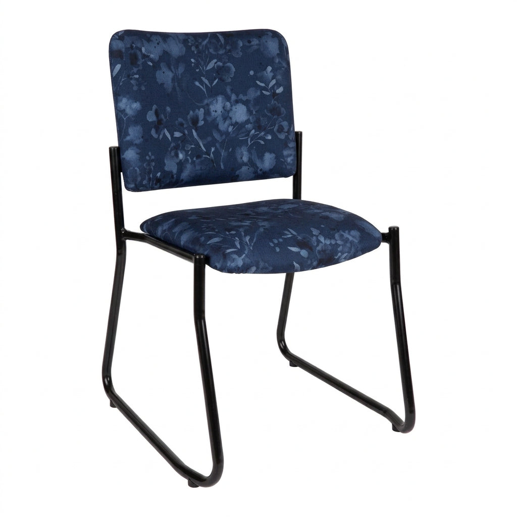 MA Lazer 40 Fabric or Vinyl Upholstered Stackable Sled Base Visitor Chair