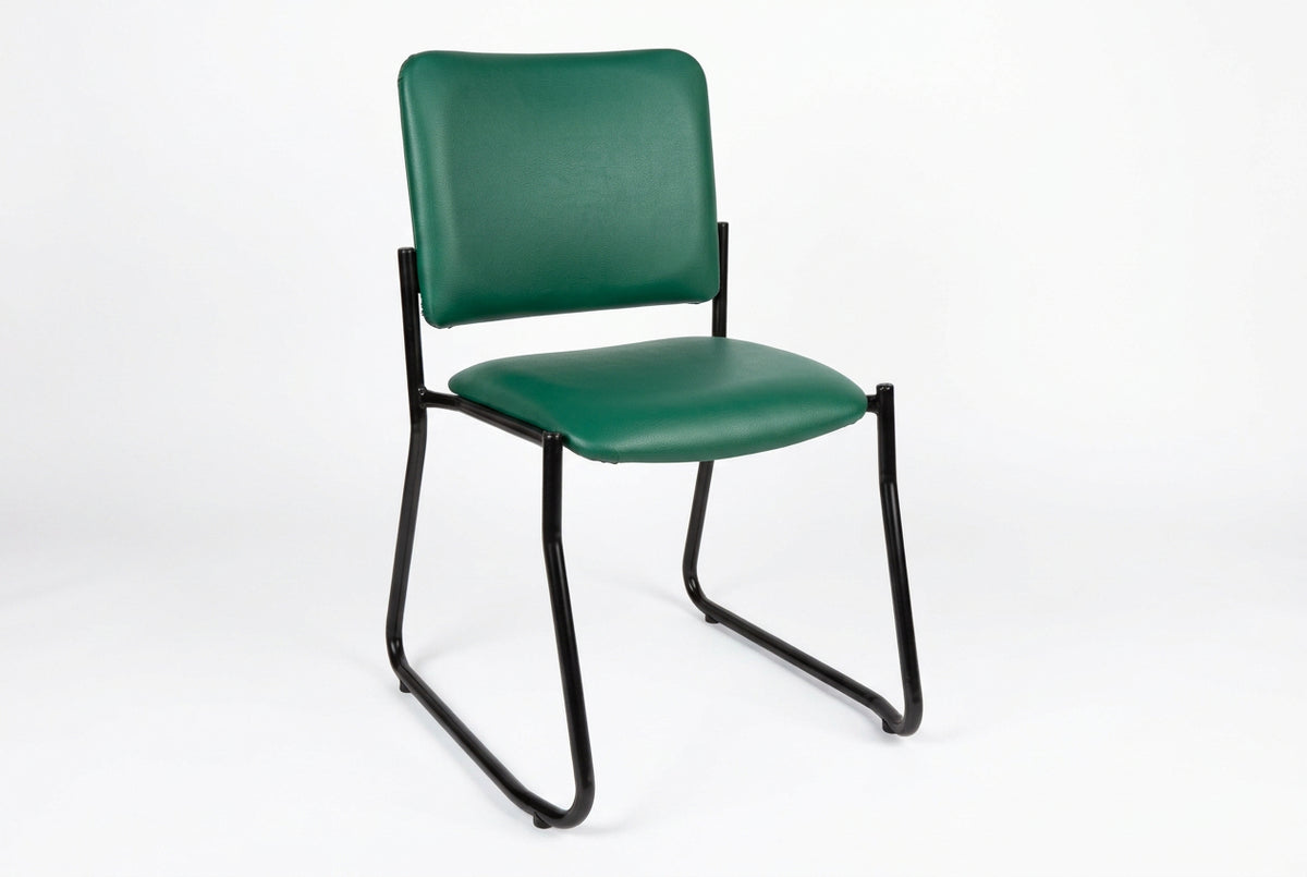 MA Lazer 40 Fabric or Vinyl Upholstered Stackable Sled Base Visitor Chair