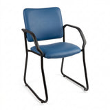 MA Lazer 40 Fabric or Vinyl Upholstered Sled Base Drop Arm Visitor Chair