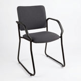 MA Lazer 40 Fabric or Vinyl Upholstered Sled Base Drop Arm Visitor Chair