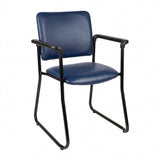 MA Lazer Fabric or Vinyl Upholstered Sled Base Visitor Armchair
