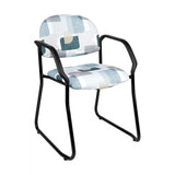 MA Lazer 50 Fabric or Vinyl Upholstered Sled Base Drop Down Armchair