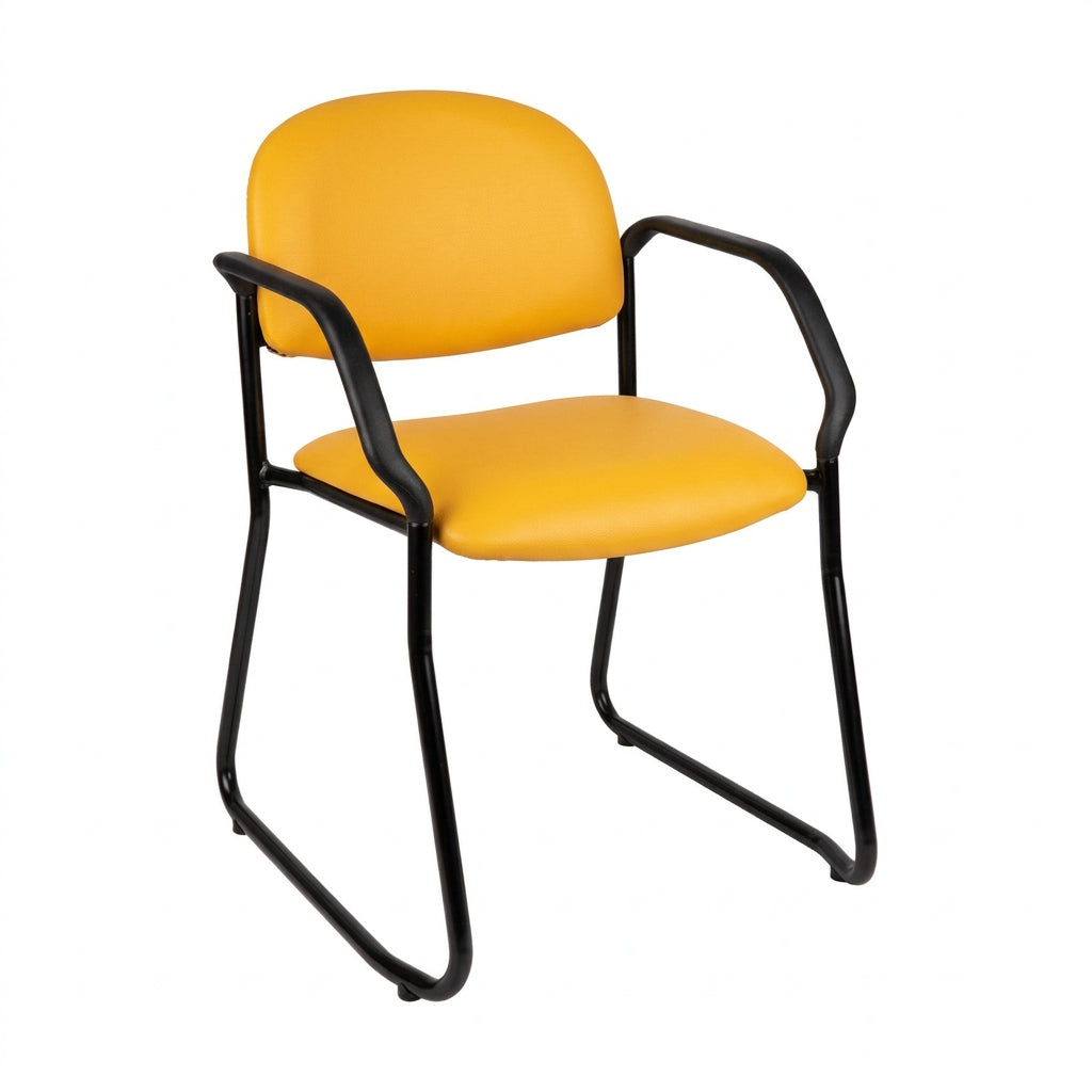 MA Lazer 50 Fabric or Vinyl Upholstered Sled Base Drop Down Armchair