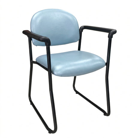 MA Lazer 50 Fabric or Vinyl Upholstered Sled Base Straight Arm Visitor Chair