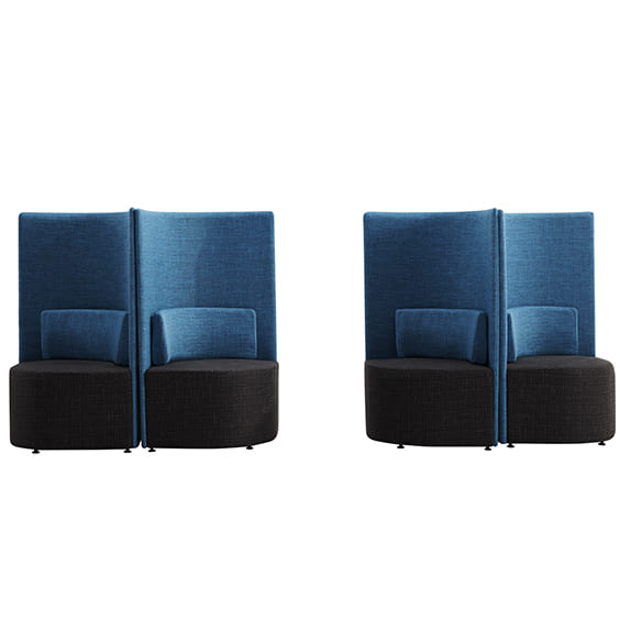 ST Leaf High Back Fabric Upholstered Breakout Seating
