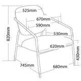 ST Lush Metal Legs Fully Upholstered Breakout Chair