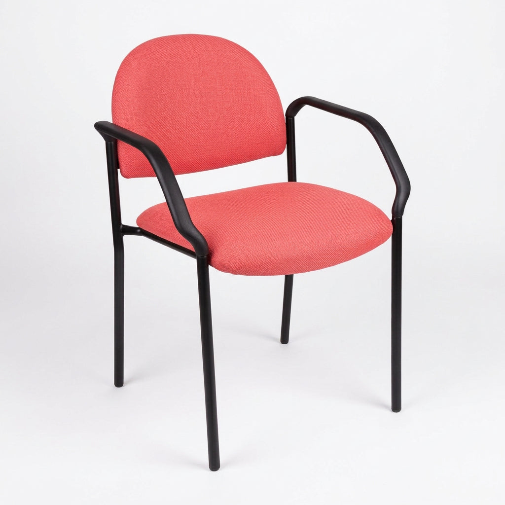 MA Lazer 50 Fabric or Vinyl Upholstered Stackable Drop Arm Visitor Chair
