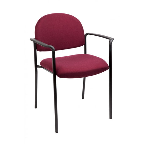 MA Lazer 50 Fabric Upholstered Stackable Straight Arm Visitor Chair