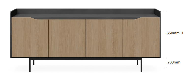 DD Lena 4 Door Credenza Buffet