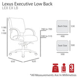 MA Lexus PU Upholstered Low Back Executive Chair