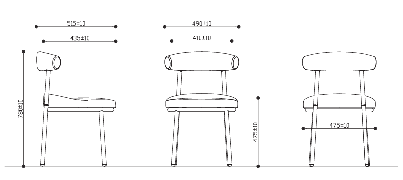 RL Nyx PU Leather Upholstered Black Metal Base Breakout Chair