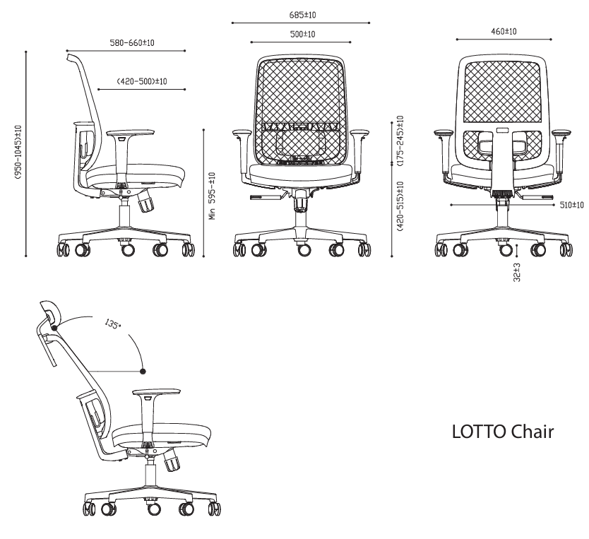 RL Lotto Medium Mesh Back Operator Chair