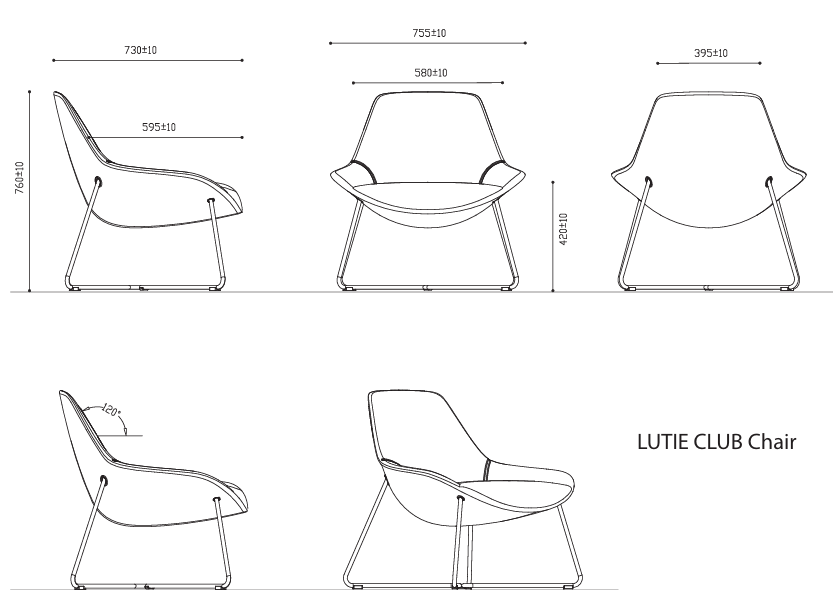 RL Lutie Club Fabric Upholstered Breakout Chair