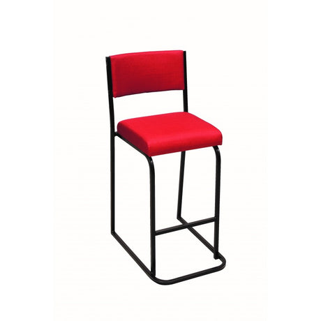 MA Machinest Fabric or Vinyl Upholstered Stackable Bar Stool with Return