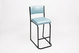 MA Machinest Fabric or Vinyl Upholstered Stackable Bar Stool with Return