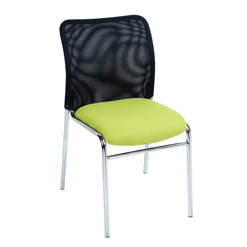 MA Martin Chrome Leg Stackable Meshback Visitor Chair