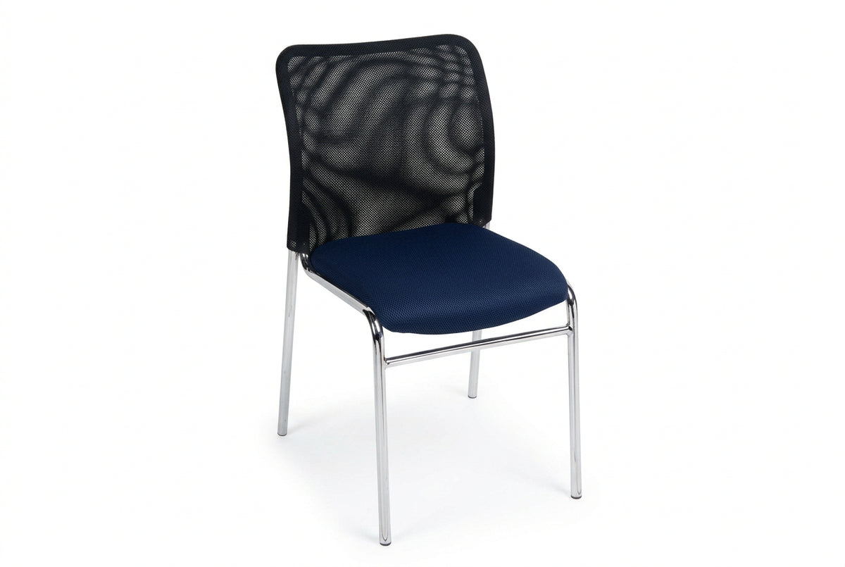 MA Martin Chrome Leg Stackable Meshback Visitor Chair