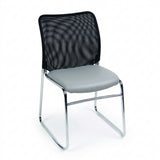 MA Martin Chrome Sled Base Stackable Meshback Visitor Chair